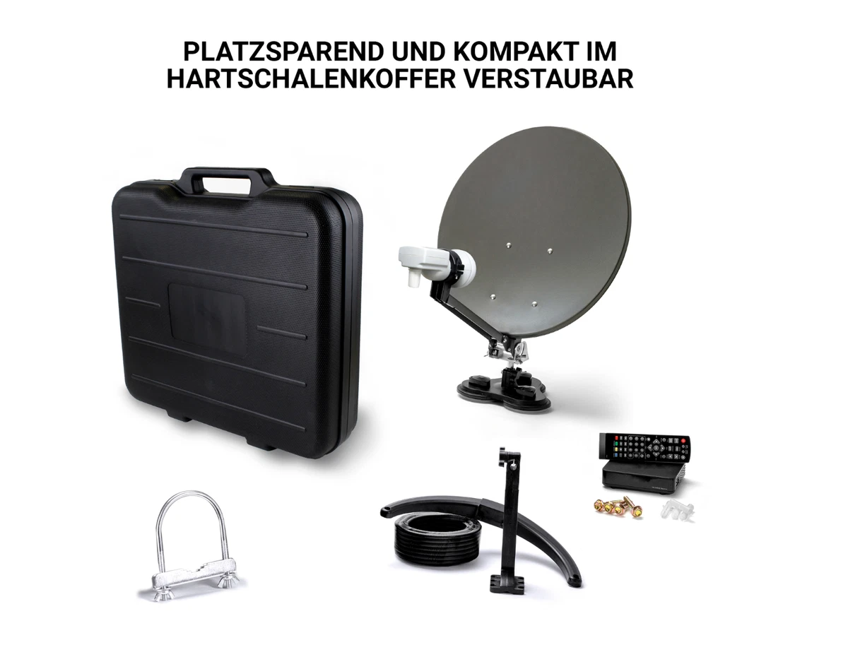 XORO MCA 38 HD Koffer Set Satellitenantenne, DVB-S2 Receiver, LNB 