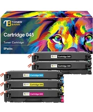 Toner Bank Compatible Toner Cartridge Pack Replacement for Canon 045 045H 