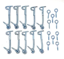 Safety Hook & Eye Latch, Zinc, 3 Inch 10 pack ALDABA o GANCHO con Cerrojo