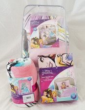 5 pc Disney Princess Fairytale Twin Comforter, Sheet,  Throw Set NIP