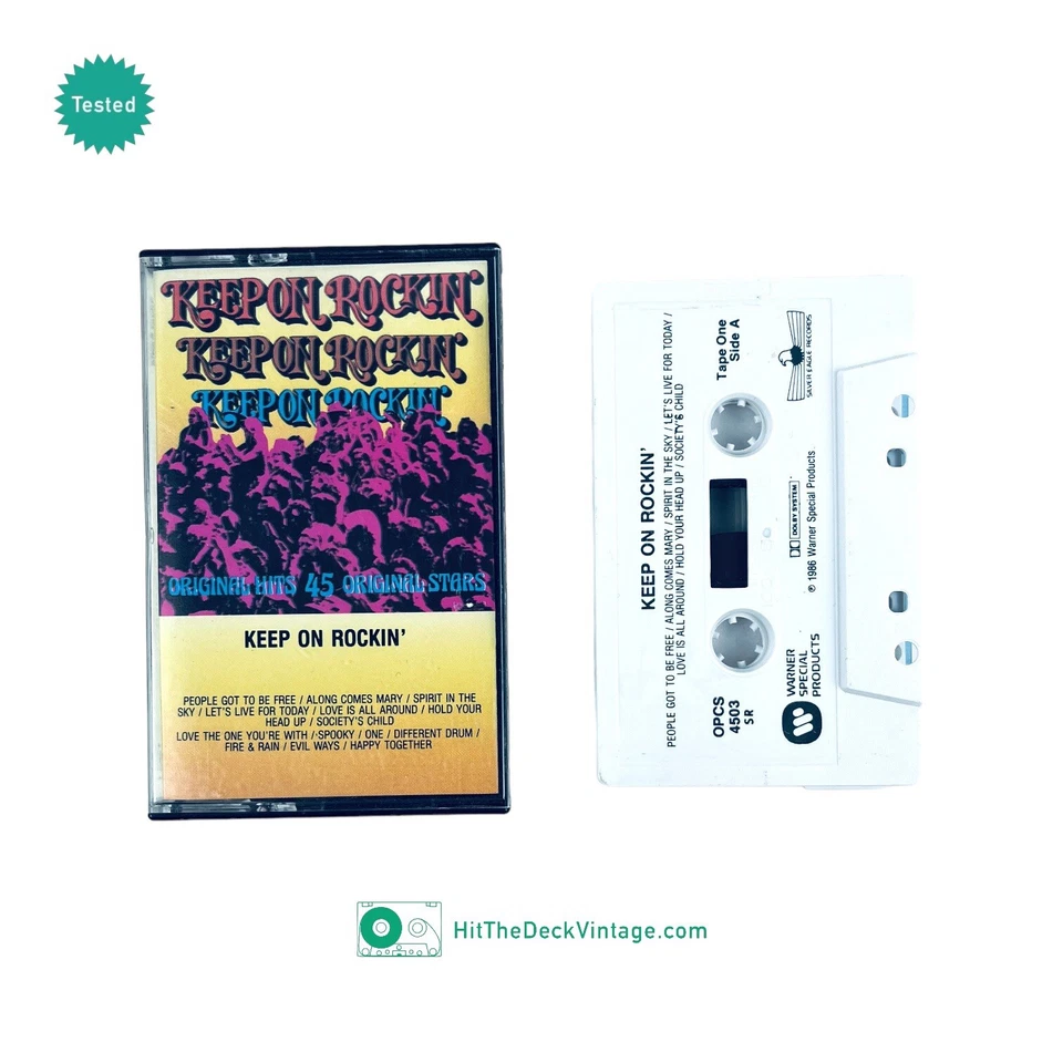 Keep On Rockin' Compilation Cassette Tapes 1986 (Vol 1, 2, 3) 60s Classic Rock - Image 4 of 4