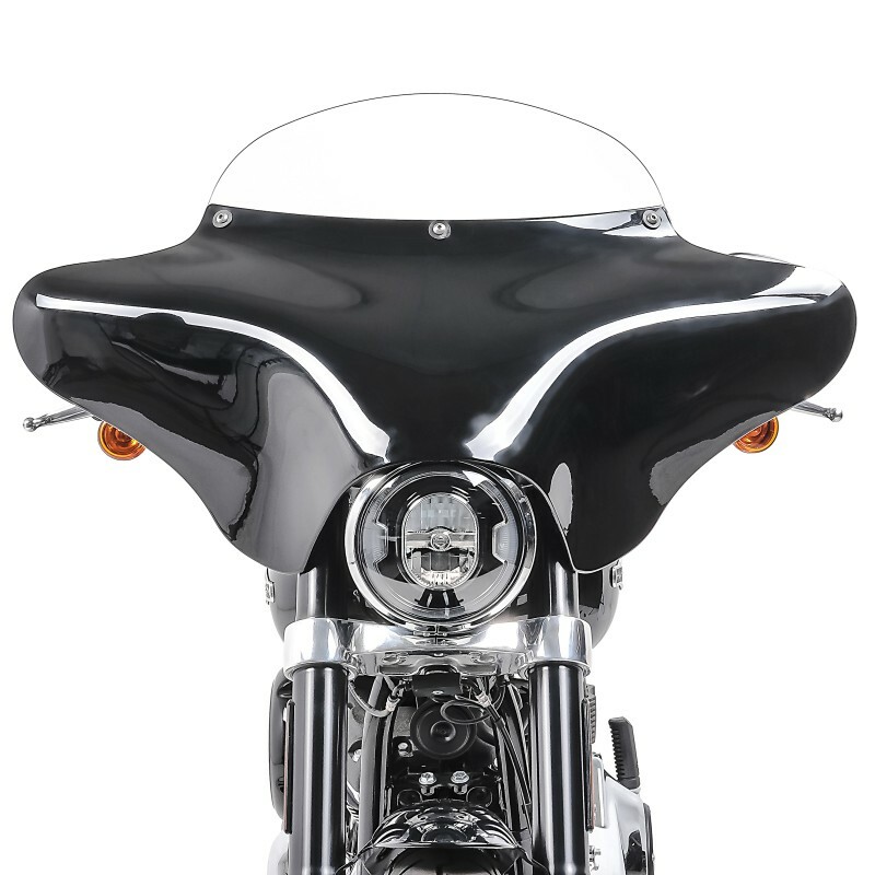 Batwing Windschild Für Honda VTX 1800 – ABS-Verkleidung, 4-Punkt-Befestigung, Schwarz, 94x61 Cm