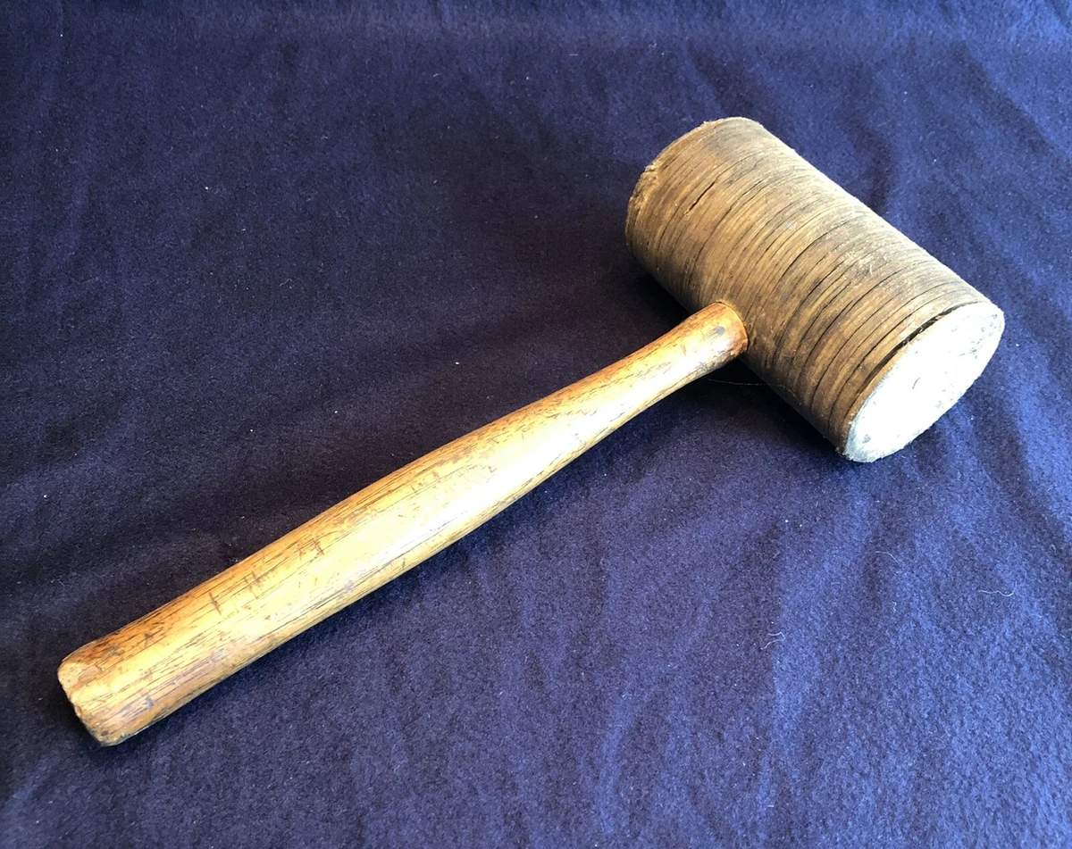 Antique Vintage Rawhide Leather-Craft Hammer/Mallet