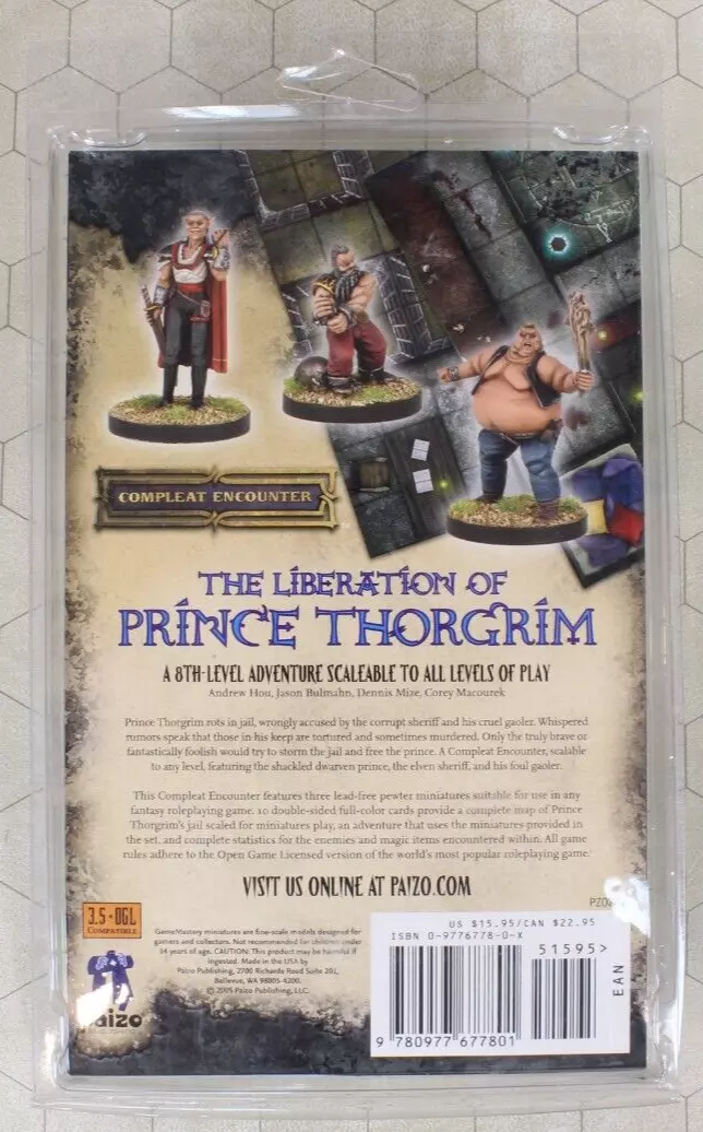 LIBERATION of PRINCE THORGRIM Compleat Enc. GAMEMASTERY MINIS 3.5 paizo D&D adv.