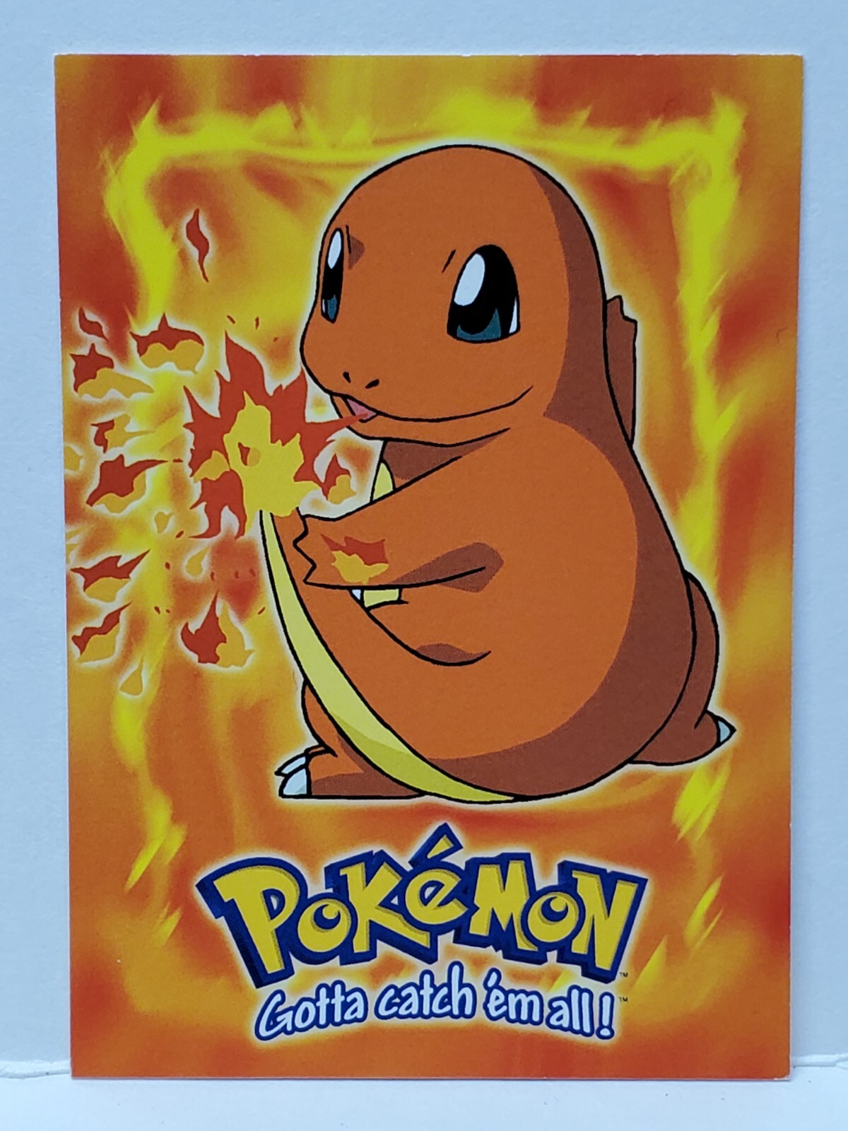 Charmander E4 of 12 Topps Trading Card Pokemon Nintendo Blue Label EXC-NM