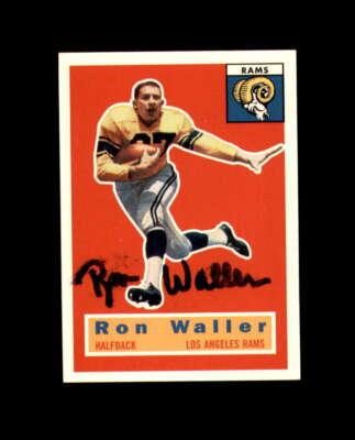 Ron Waller Hand Signed 1956 Topps Archives Los Angeles Rams Autograph
