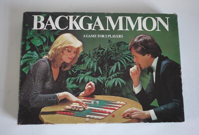 Vintage Backgammon Set von Michael Stanfield mit Holzteilen KOMPLETT.   70er Jahre