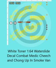 White Toner 164 Waterslide Decal Combat Medic Cheech And Chong Up In Smoke Van