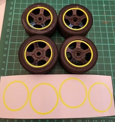 RC BANGER SALOON Kamtec spoke Wheel Pinstripe Stickers x any colour  MARDAVE UK