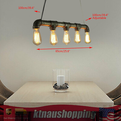 Retro Edison Loft DIY Industrial Lamp Fixture Hanging Ceiling Light Pendant E27