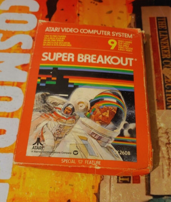 Super Breakout (1978) ATARI 2600 VCS (Modul, Manual, Box) works CIB 8-bit