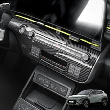Für Hyundai Kona SX2 Carbon Blende Mittelkonsole Abdeckung Rahmen Schutz Cover