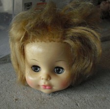 Vintage 1977 Horsman Vinyl Short Blonde Girl Doll Head 3 1/4" Tall