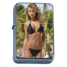 Polish Pin Up Girls D9 Flip Top Oil Lighter Wind Resistant 