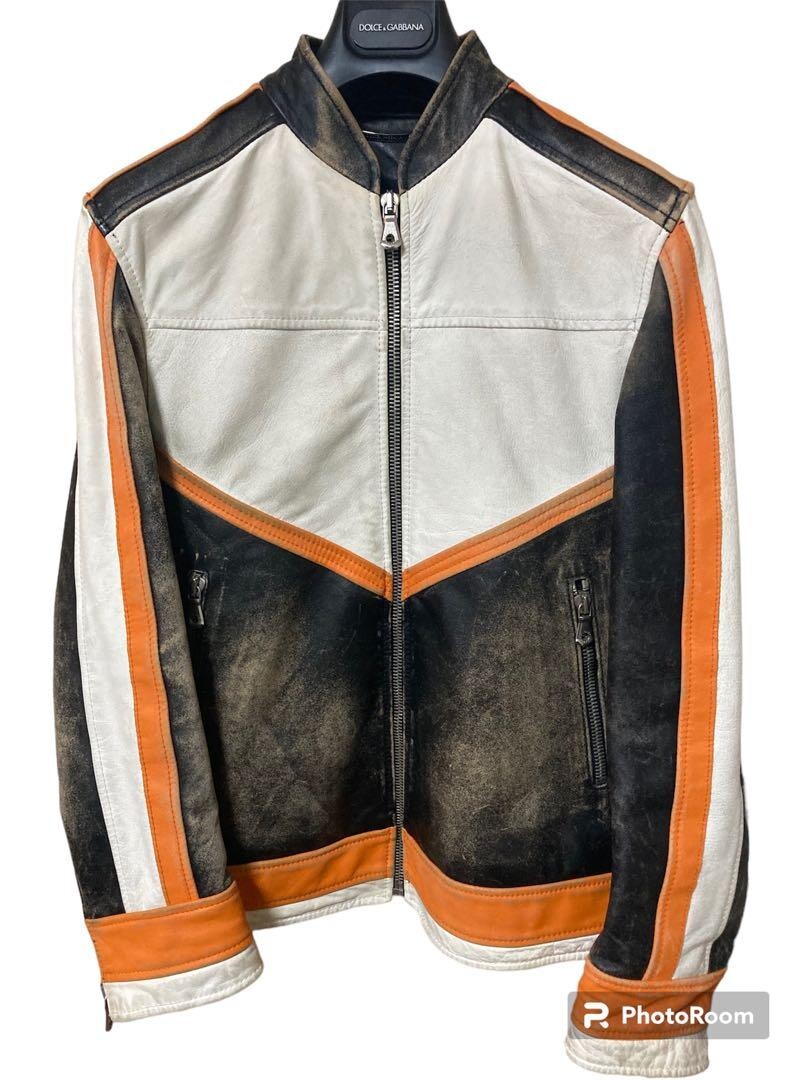DOLCE & GABBANA horse leather Jacket Coat Size 44 mens USED DOLCE & GABBANA horse leather Jacket Coat Size 44 mens USED