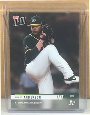 2019 TOPPS NOW ROAD TO OPENING DAY #OD-193 BRETT ANDERSON A'S PRINT RUN 101