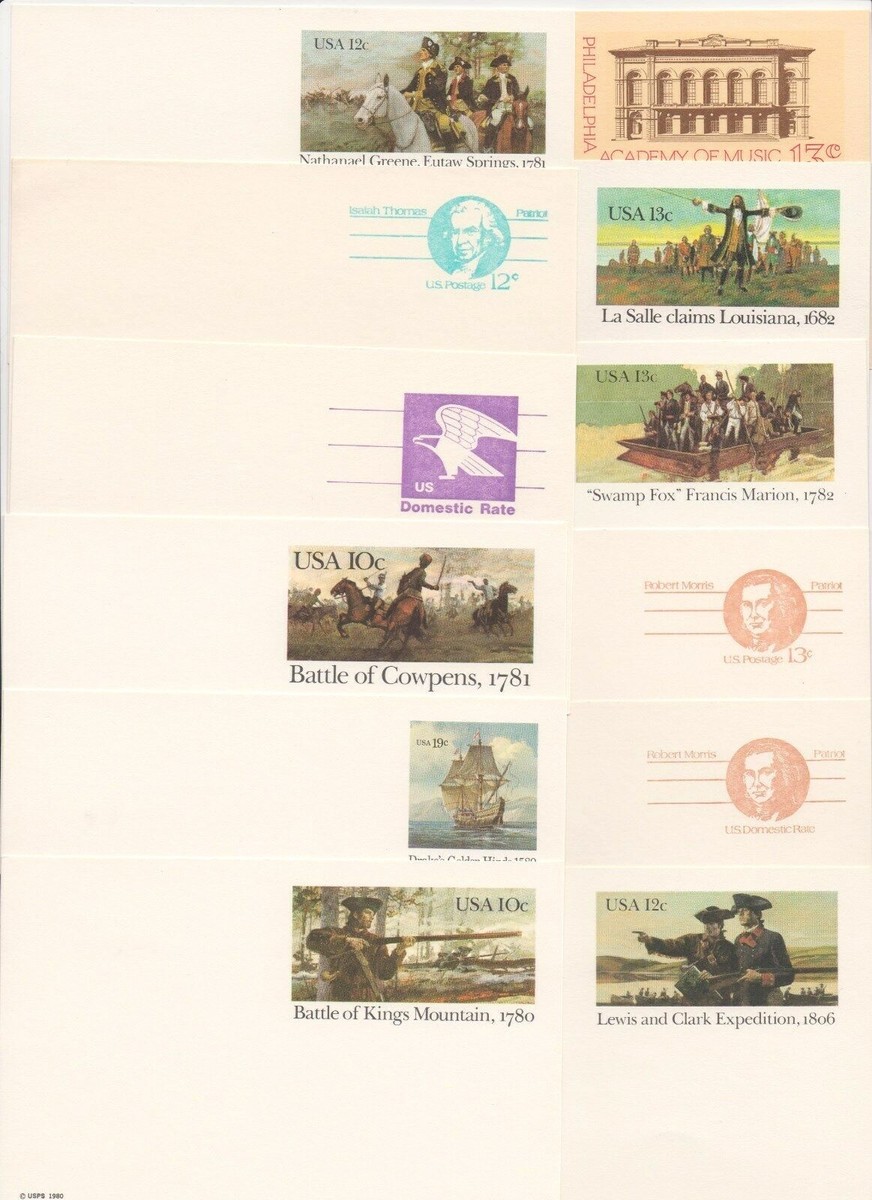 コレクション Postal card US Postal Cards Collection 1978-1988 54 Unused Fresh Cards