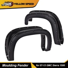 Pocket Rivet Textured Offroad Fender Flares Fit For 2007-2014 GMC Sierra
