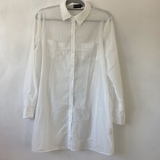 Pretty Little Thing White Shirt Dress Size 6