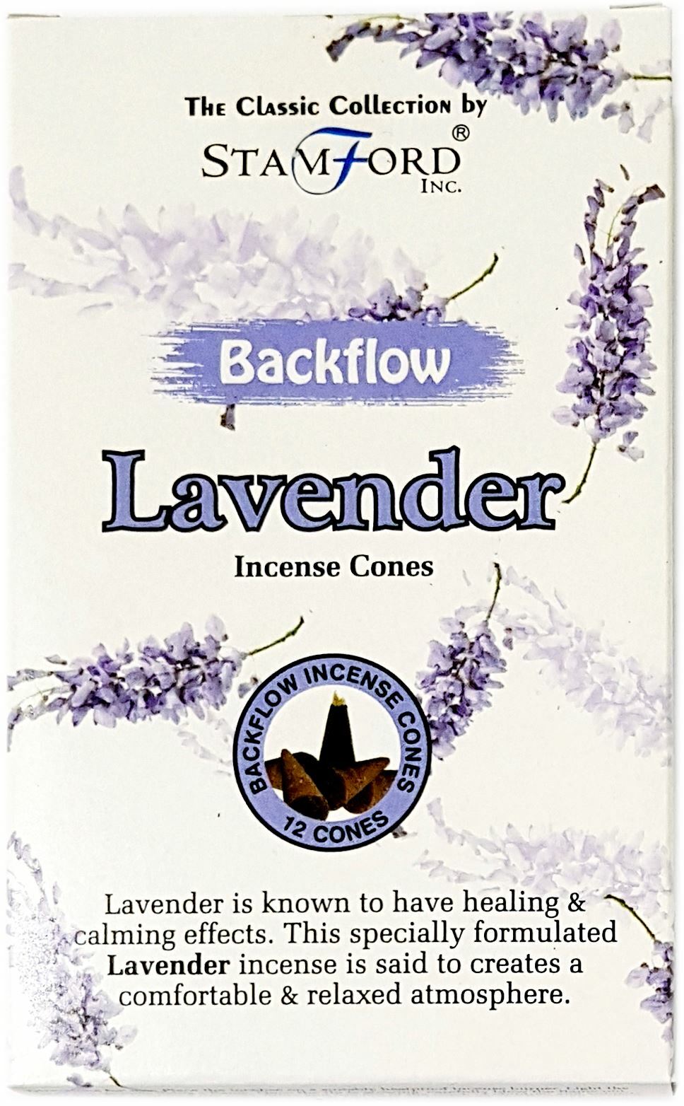 Lavender Backflow Incense Cones by Stamford