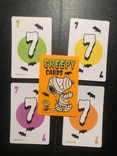 swap/playing cards  Snoopy  LOT OF 4 CARDS  2019 PEANUTS  ALL OF THE  7's