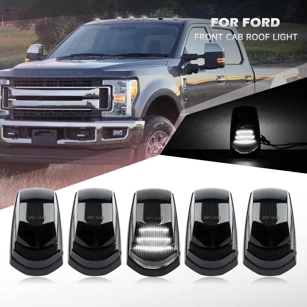 5-Pack LED Yellow Cab Marker Lights For 2017–2019 Ford F250/F350 Super Duty – Roof Top Decoration Lights