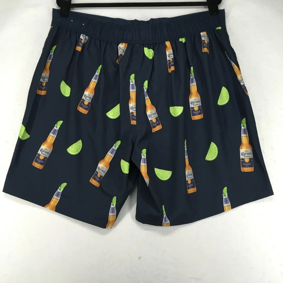 CORONA Men's Swim Shorts Size XL 40 Spandex Drawstring Blue Inseam 8 Rise 13 - Image 2 of 4