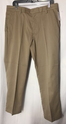 Amazon Essentials Men s Tan Straight Pants 36W By 29L Khaki Button Zip New NWT