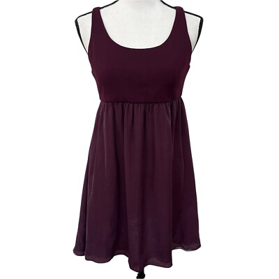 Alice + Olivia skater burgundy dress with silk skirt And Open Back size 4 |  eBay