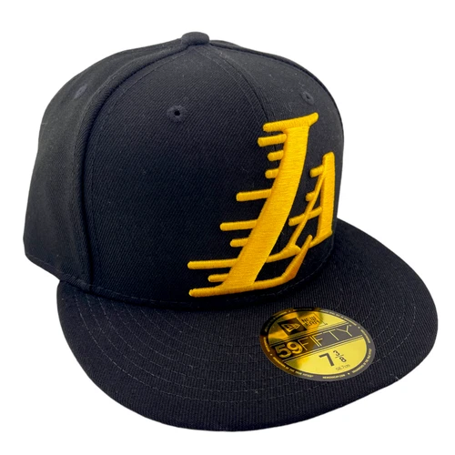 New Era Los Angeles Lakers Alternate Logo Black/Logo UV NBA 59Fifty Fitted Hat