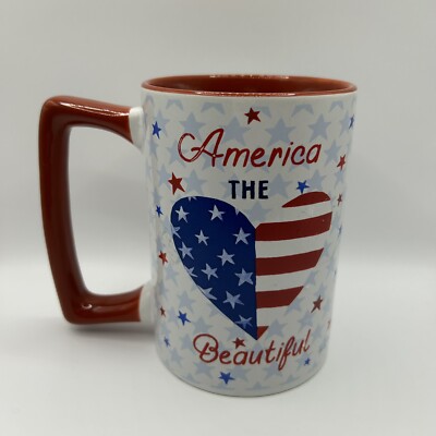 Coffee Mug America the Beautiful Land of The Free Farida Zaman Art Patriotic USA