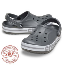 Crocs Unisex Bayaband Clog Men's Women's Comfortable, Slate Grey/Multi Size US