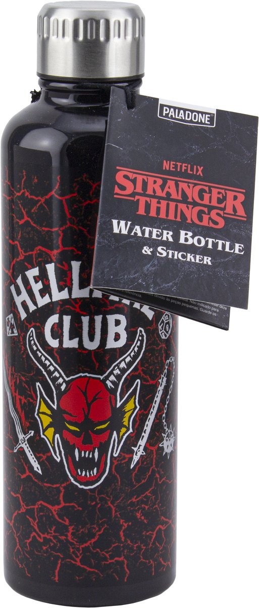 Stranger Things Hellfire Club Logo Metal Water Bottle NEW
