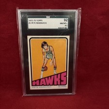 1972 Topps # 5 Pete Maravich graded by SGC 8.5 looks 9
