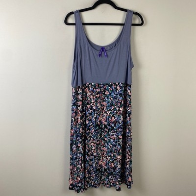 Seraphine Floral Maternity And Nursing Dress Size 12 Blue Tank Sleeveless