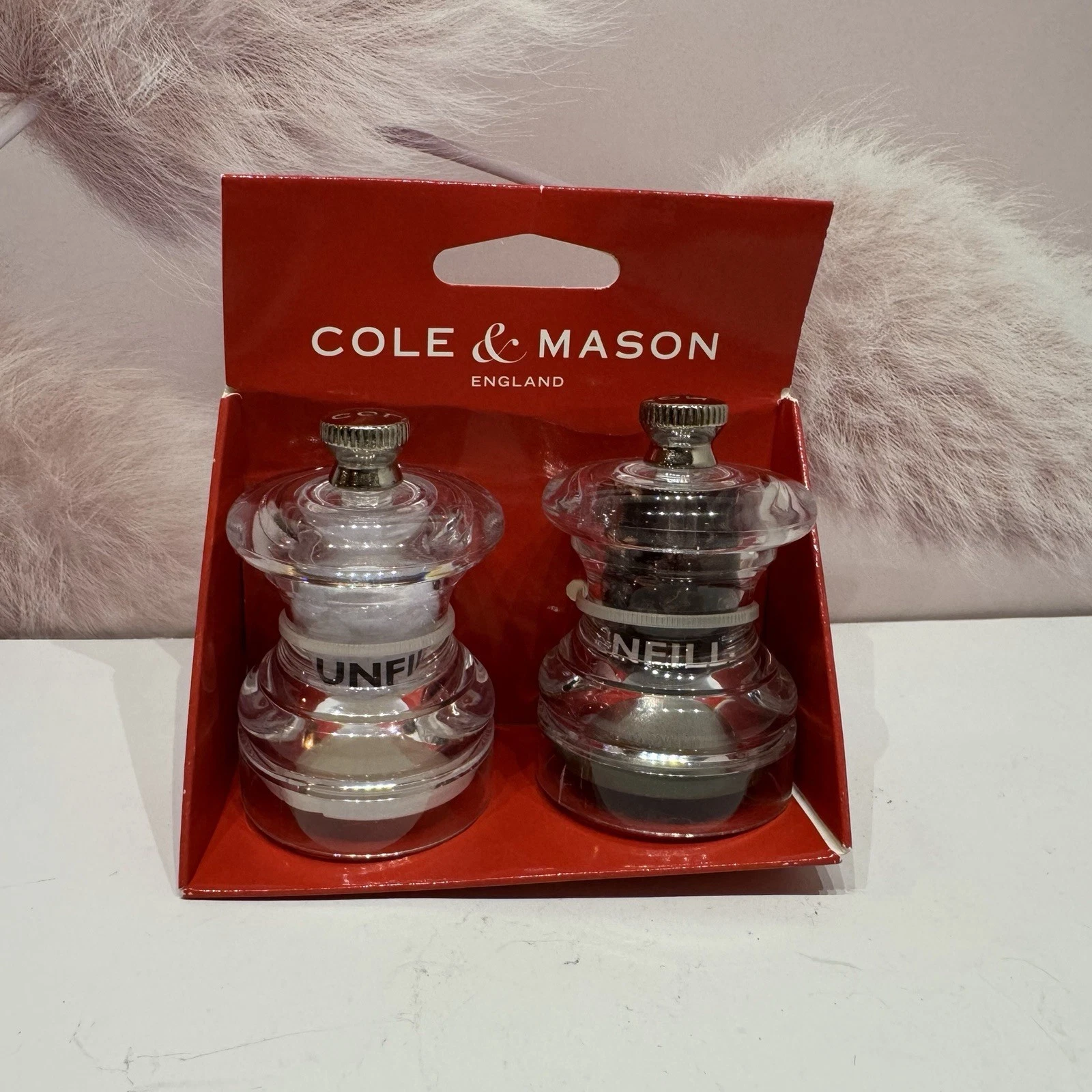 Cole & Mason Button Mini Salt and Pepper Grinder Set Stainless Steel Mills
Opens in a new window or