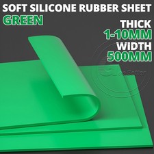 GREEN SOFT SILICONE RUBBER SHEET MAT HIGH TEMP 220℃, 500MM WIDTH, 1-10 MM THICK