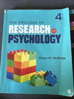 Process of Research in Psychology by Dawn M. McBride (2019, Trade Paperback)