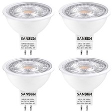 4 Pack MR16 LED Landscape Bulb 12V GU5.3 4000K Daylight 50W Replacement