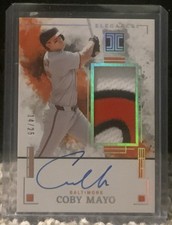 2025 Panini Impeccable Coby Mayo Elegance 3-Color Patch Auto Holo Silver 14/25