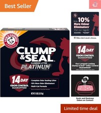Clump  Seal Platinum Cat Litter, 18 lbs   14-Day Odor Control  Easy Cleanup