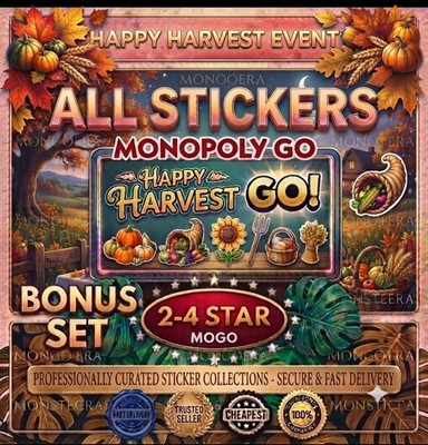 BONUS SET  MOGO Stickers Go Monopoly Stickers Go ( NEW BONUS SET )  