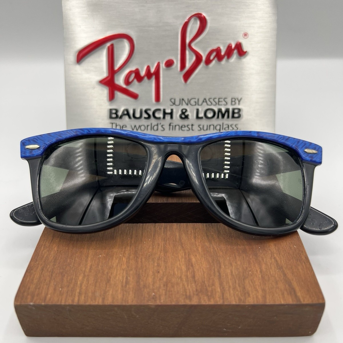 B&L Ray-Ban 希少美品 Wayfarer STREET-NEAT B&L Ray Ban Wayfarer ll Street Neat 80s Steel Blue Sunglass Frame