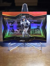 2025 Panini Select - Diamond Level Austin Wells #277 Red Blue Prizm /99 Yankees