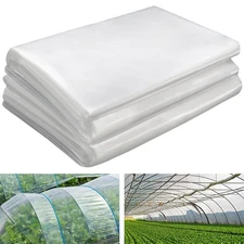 Greenhouse Plastic Sheeting- 6 mil Clear Plastic Sheeting -Waterproof Cover, ...