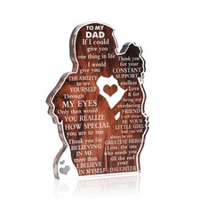 Dad Gifts from Daughter To My Dad You'll Always Be My Hero Heartfelt Acrylic ...