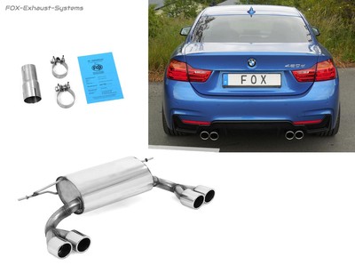 FOX Sport Exhaust BMW 4 Series F32 420d Coupe M-Pack 435i Style 2x80mm