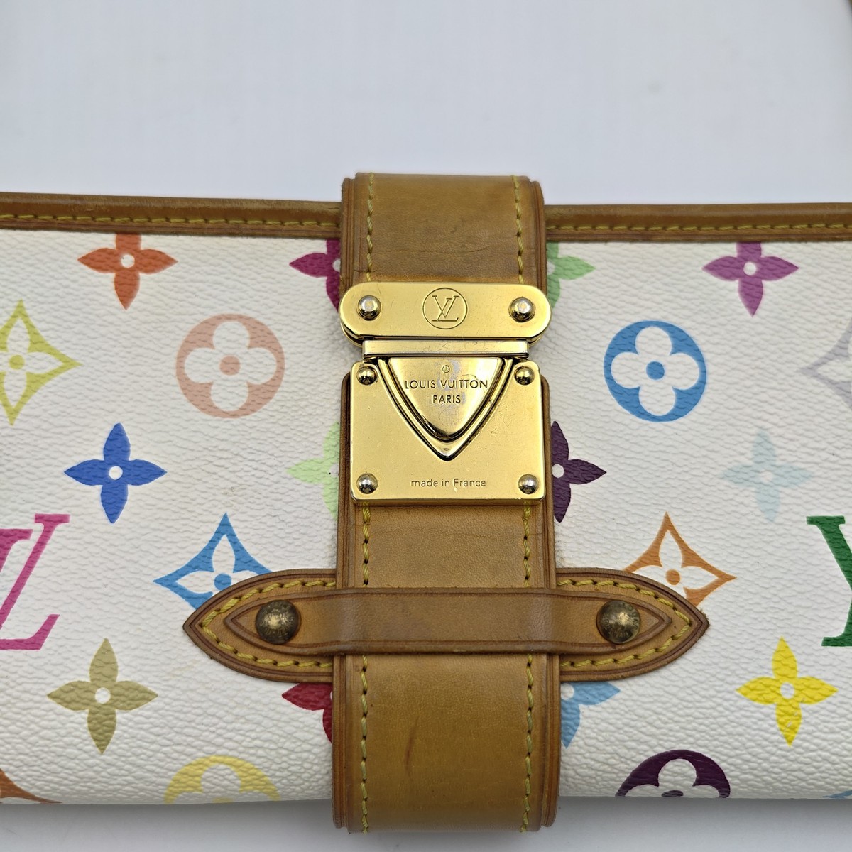 Louis Vuitton Vintage Shoulder Bag White Multicolor Monogram
