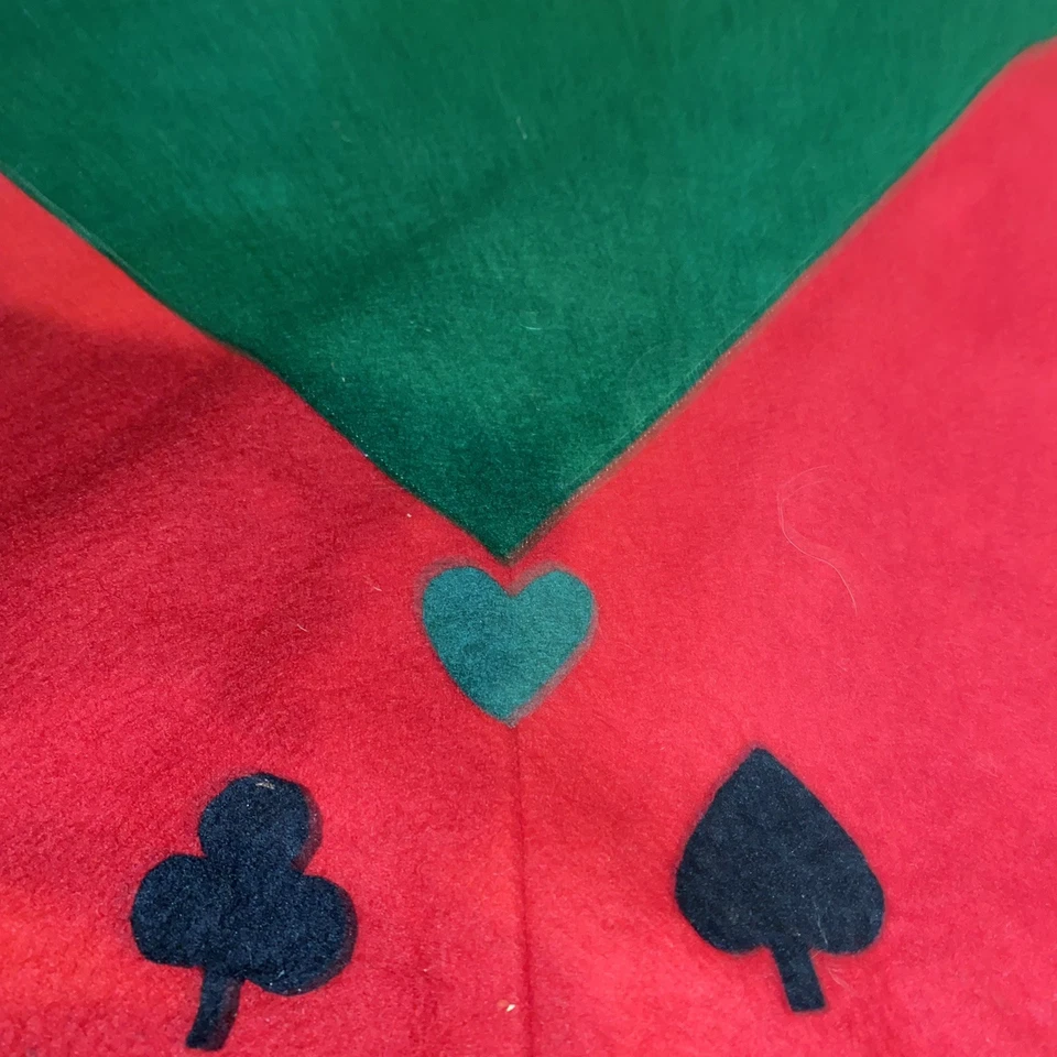 Vintage Bridge/ Poker Card Table Cover With Hand Stitched Boarder 32”x32” - Image 3 of 4