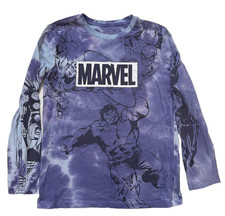 Marvel Shirt Youth LG Tie Dye Hulk Thor Spider-Man Comic Superhero Long Sleeve
